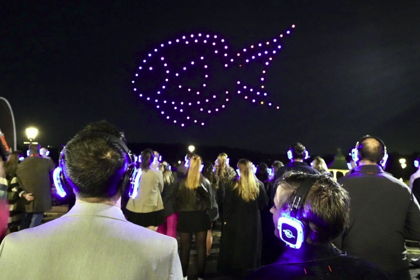 Drone show in progress